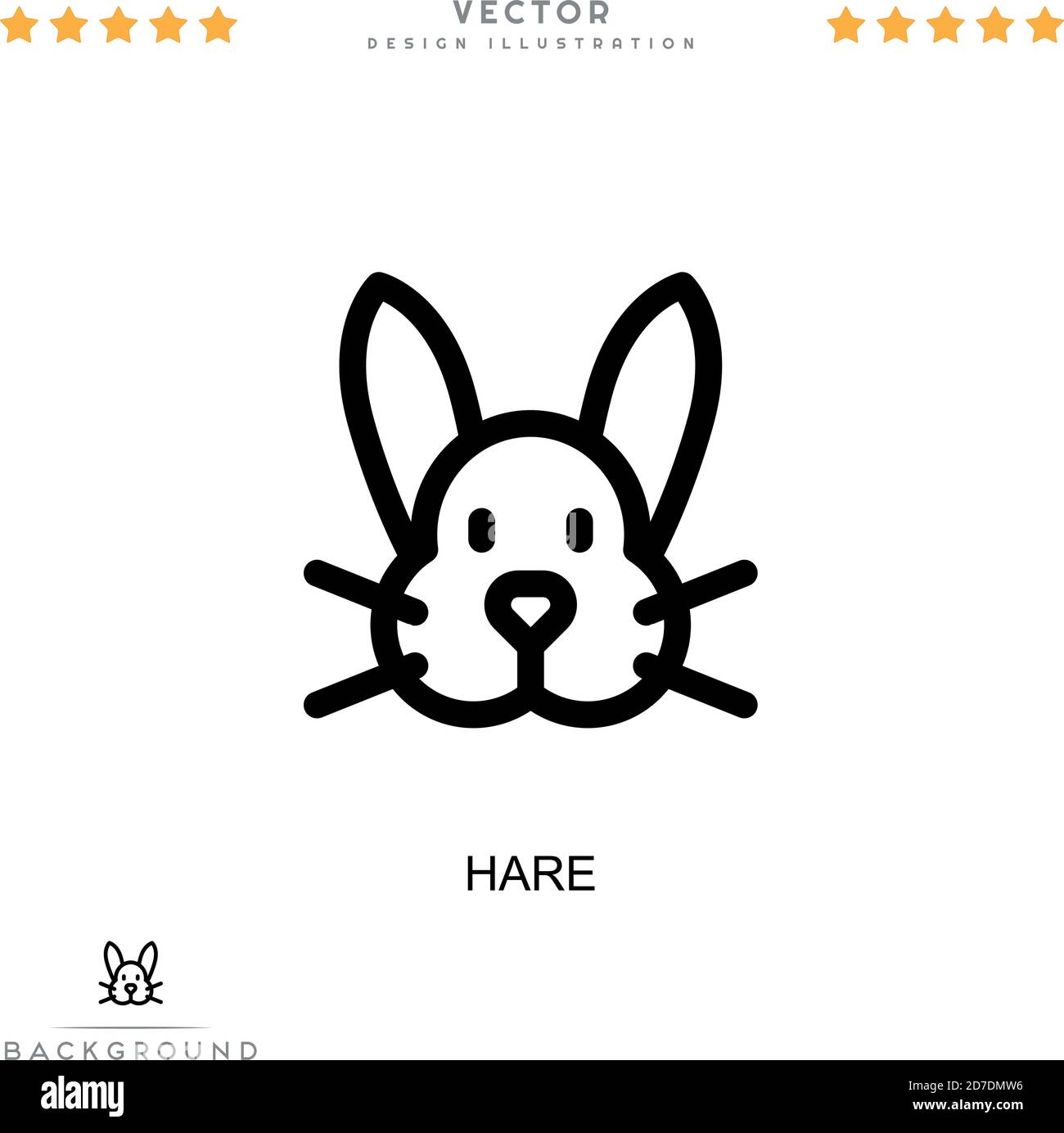 Hare icon. Simple element from digital disruption collection. Line Hare ...