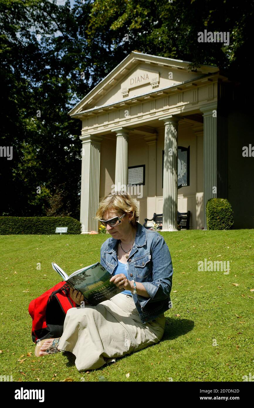 Lady Diana Memorial ,Althorp House Stock Photo