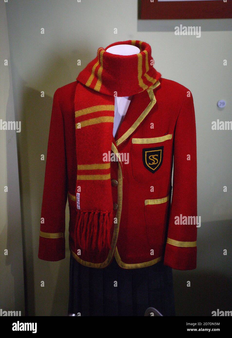 Althorp House: Diana,A Celebration  exhibition: Diana's school uniform Stock Photo