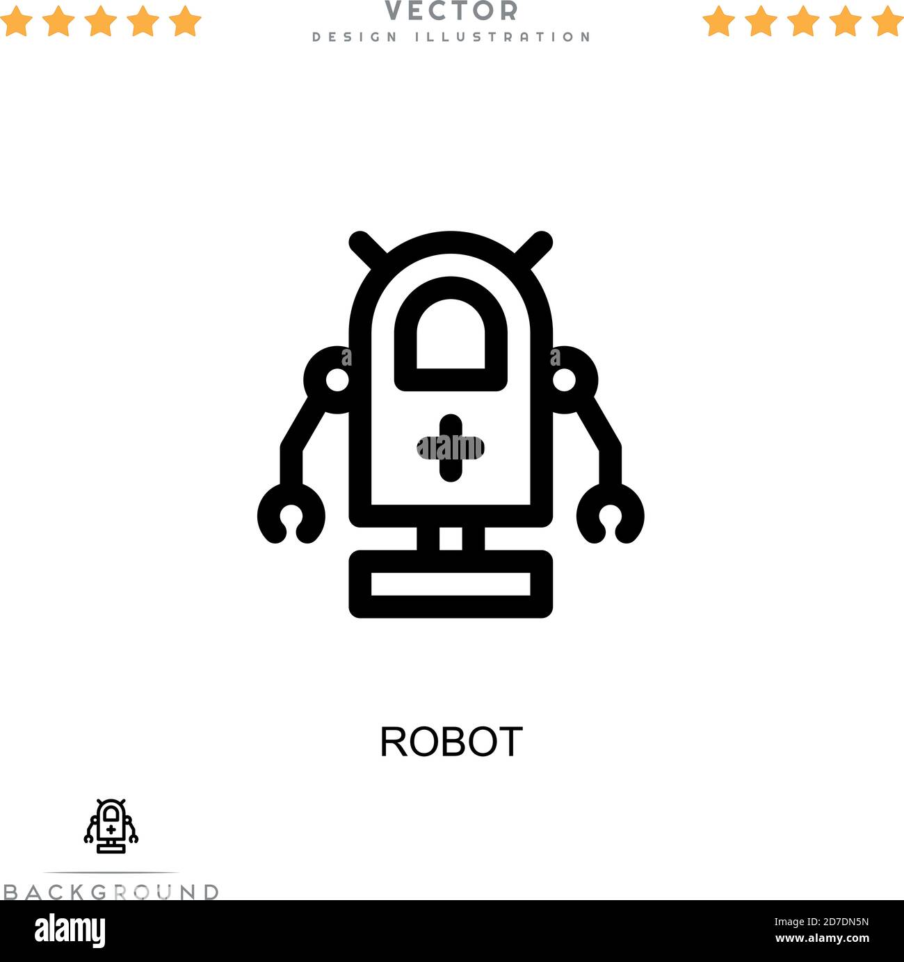 Robot icon. Simple element from digital disruption collection. Line ...