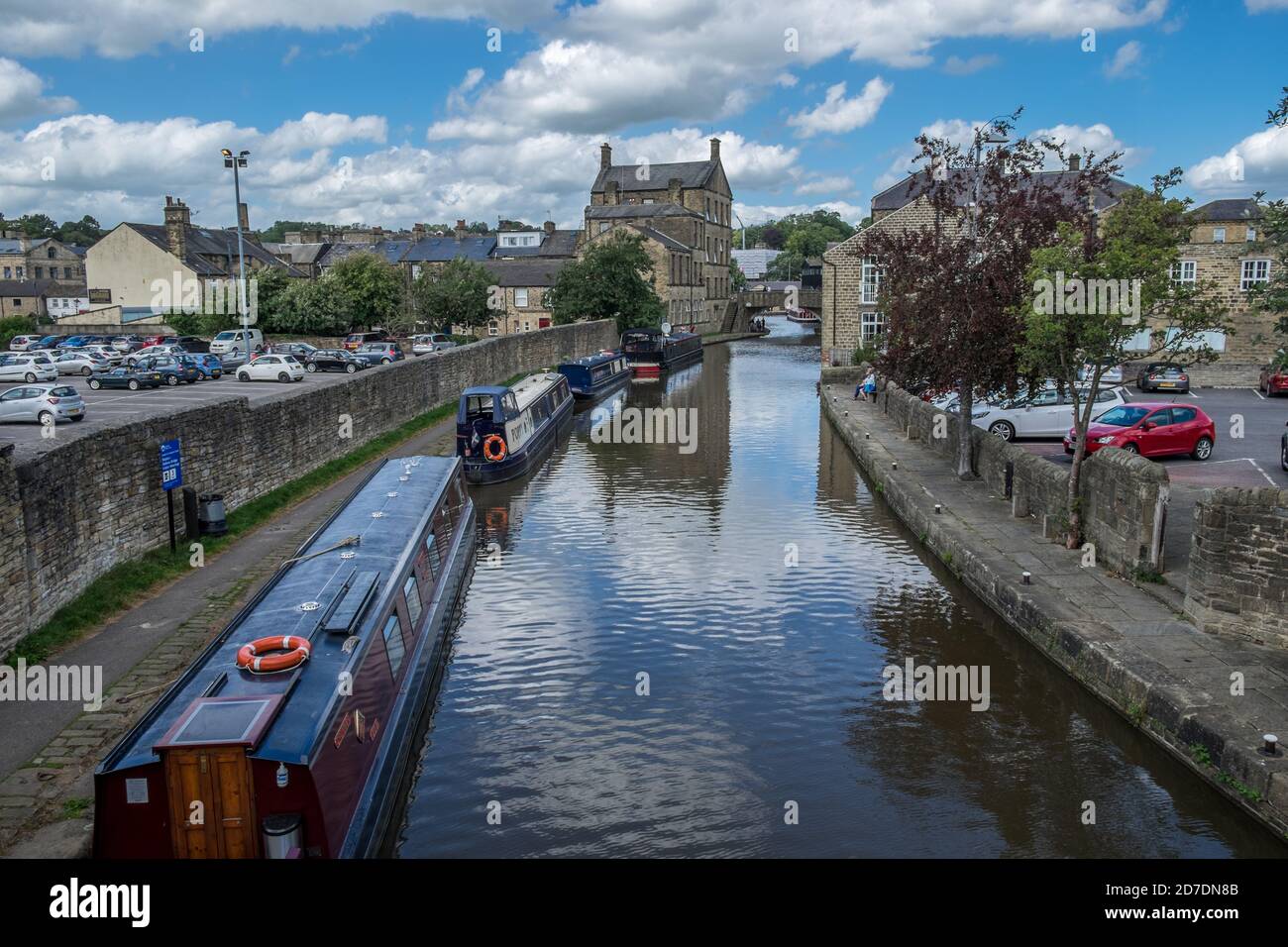 The canals in Hebden Bridge and Sowerby Bridge Stock Photo