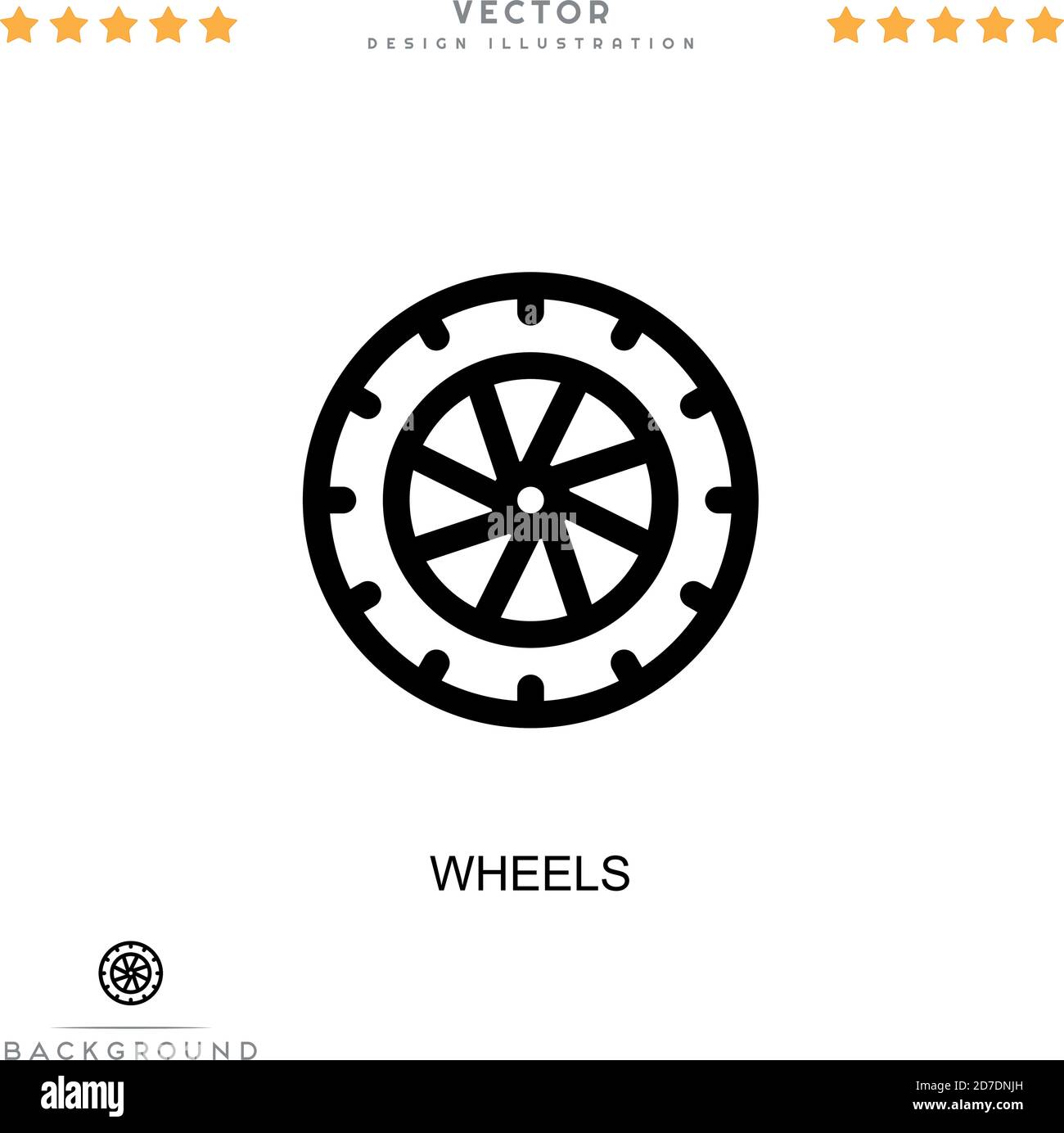 Wheels icon. Simple element from digital disruption collection. Line ...