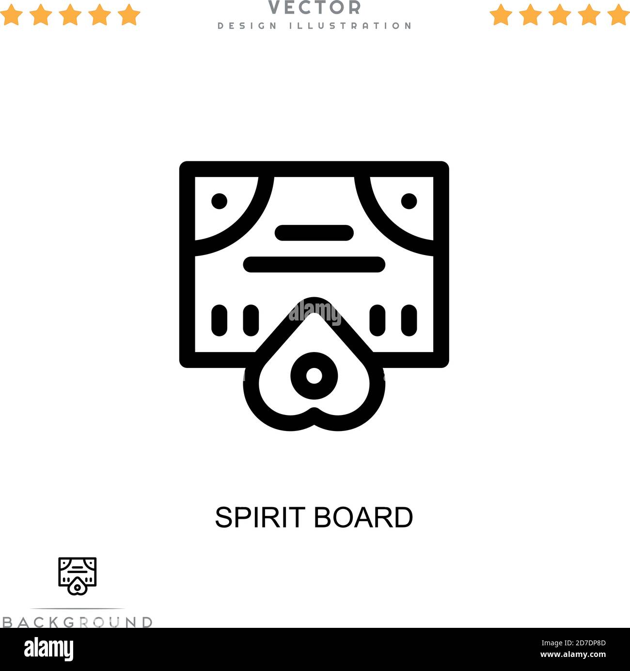 Spirit board icon. Simple element from digital disruption collection. Line Spirit board icon for templates, infographics and more Stock Vector