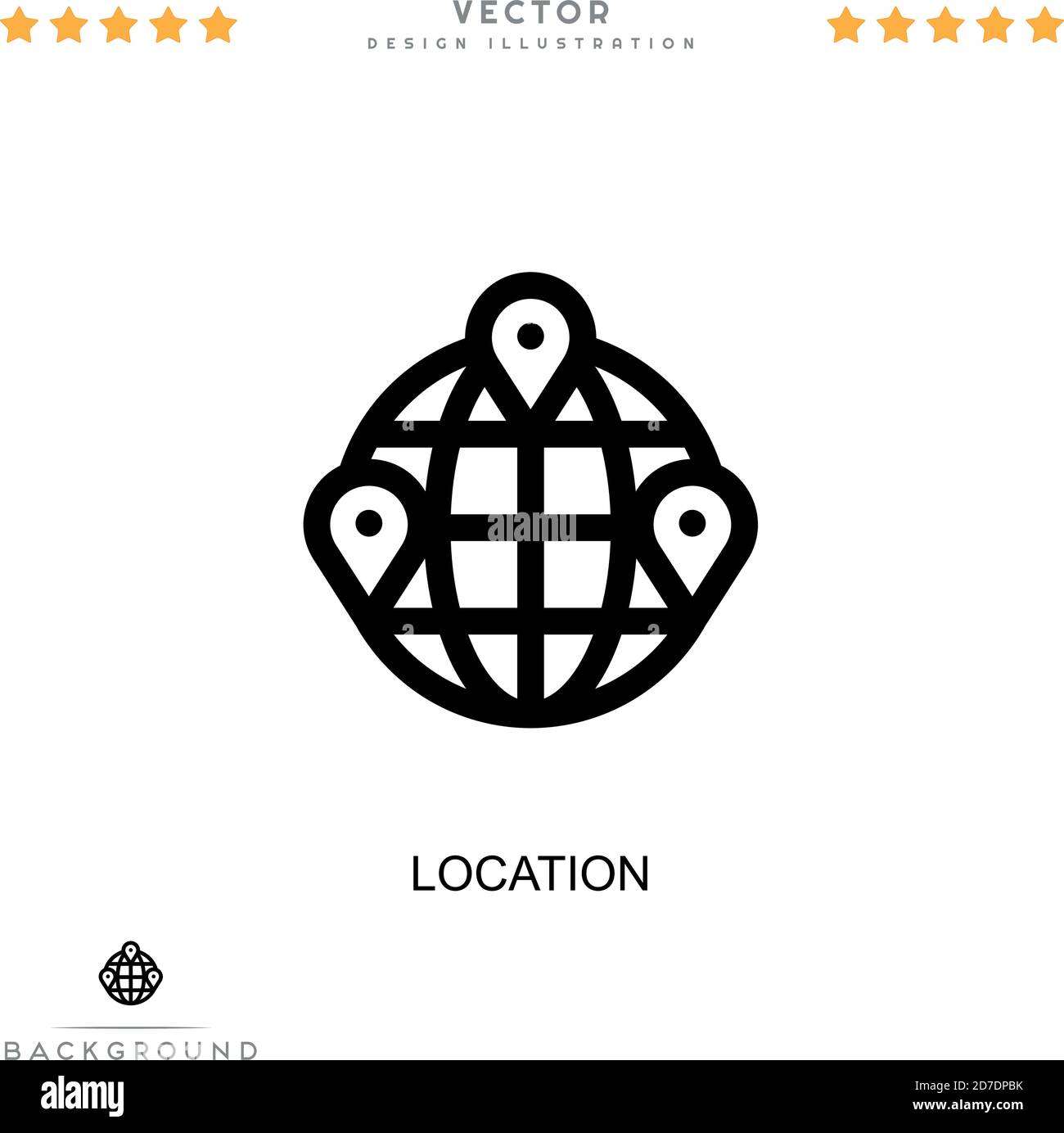 Location icon. Simple element from digital disruption collection. Line ...