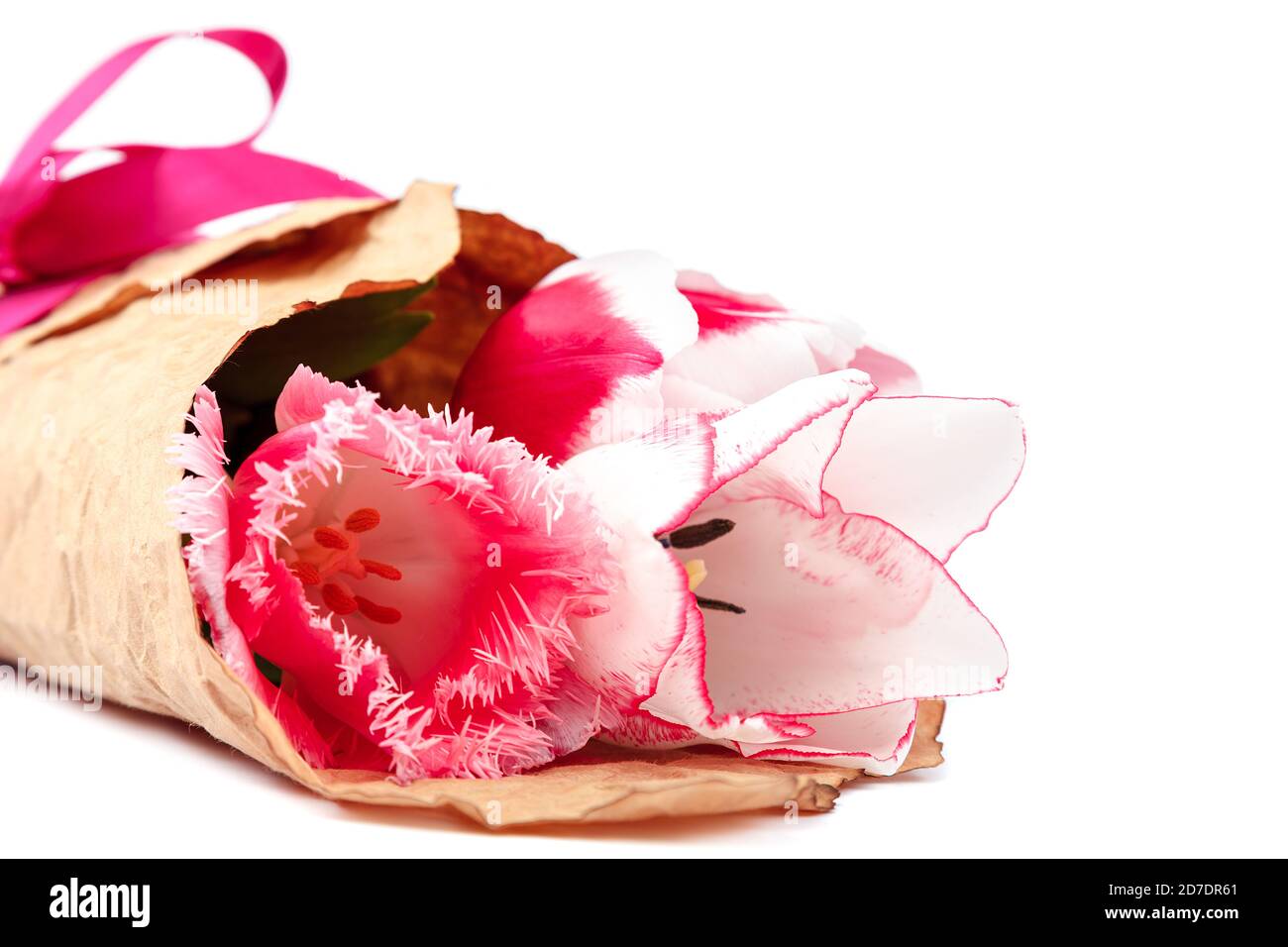 Tulips flowers bouquet isolated on white background Stock Photo - Alamy