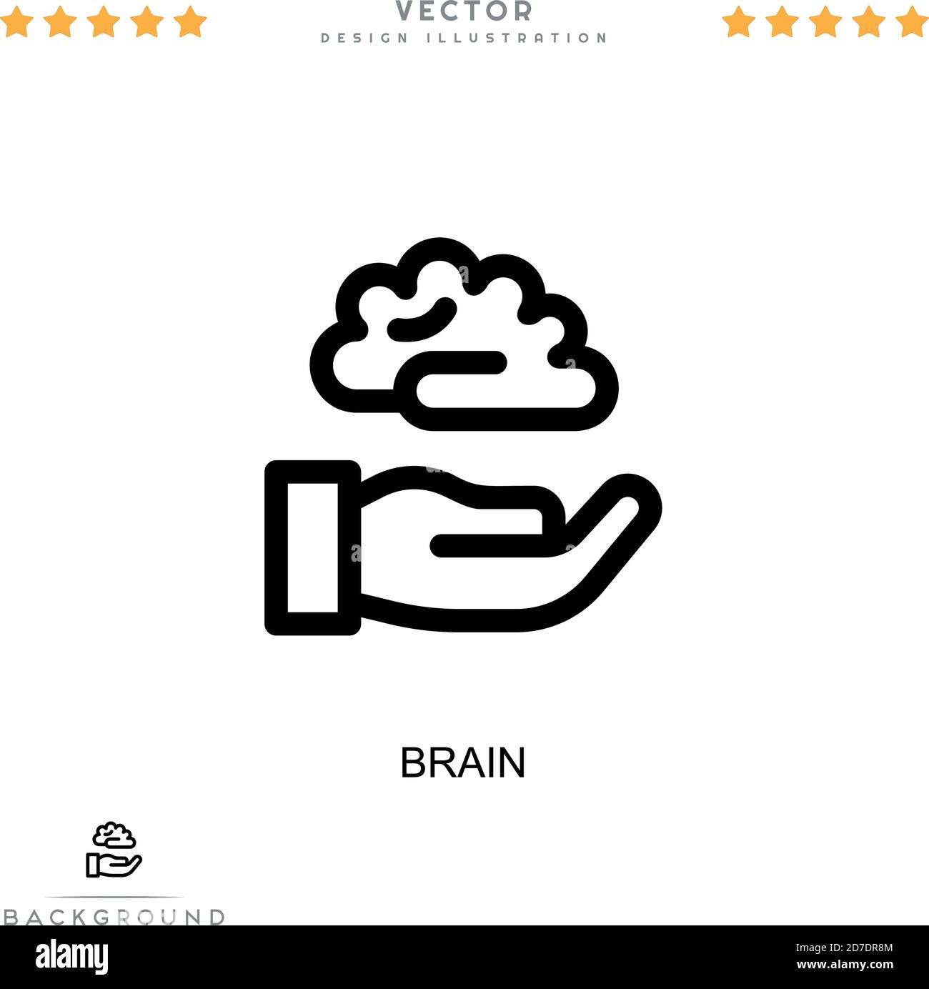 Brain icon. Simple element from digital disruption collection. Line ...