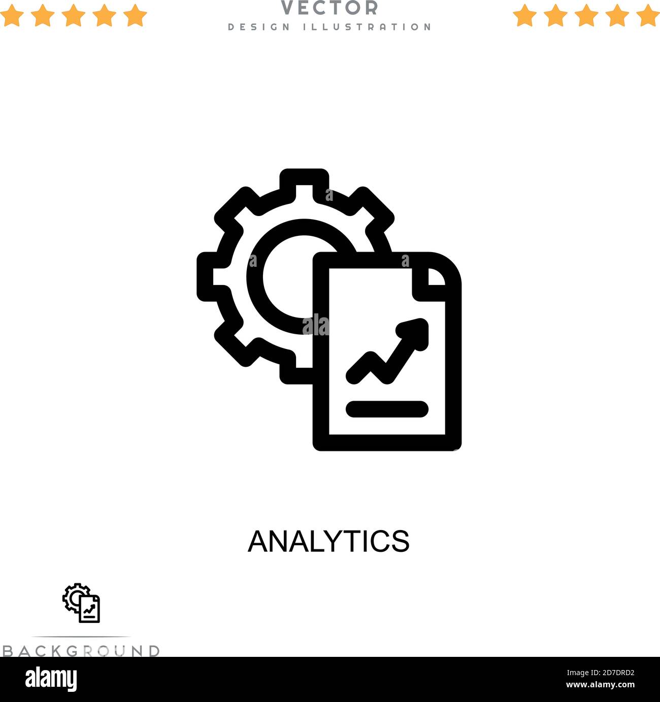 Analytics icon. Simple element from digital disruption collection. Line Analytics icon for templates, infographics and more Stock Vector
