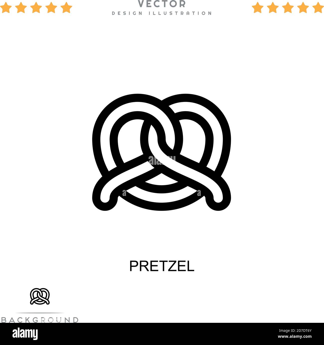 Pretzel icon. Simple element from digital disruption collection. Line Pretzel icon for templates, infographics and more Stock Vector