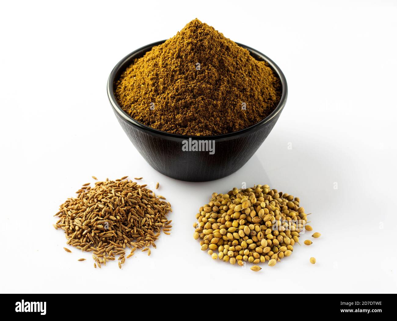 Indian spices Coriander Seeds/Dhania and Zira/Cumin seeds with Powder