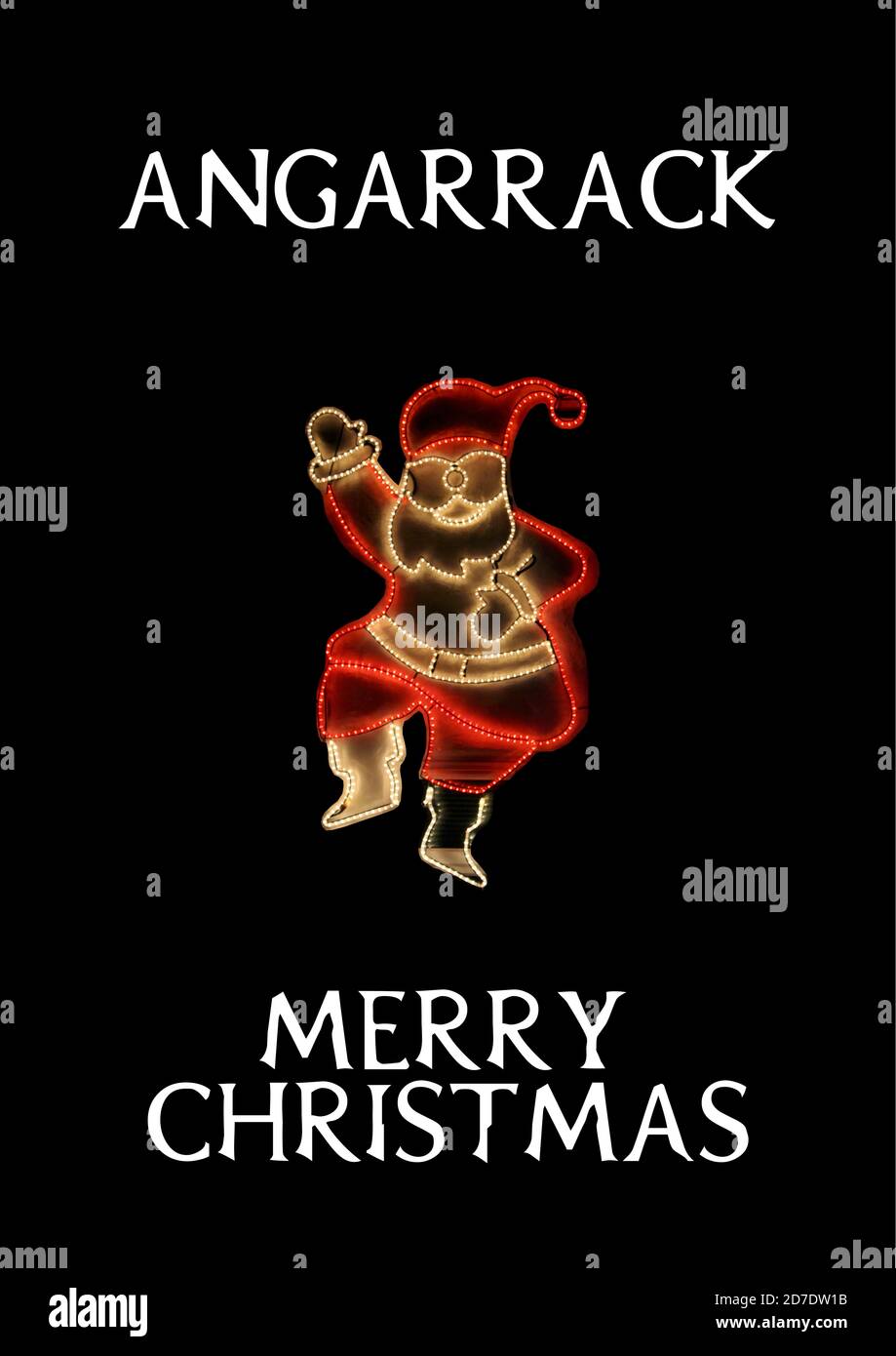 Father Christmas dancing at the Angarrack Christmas lights extravaganza