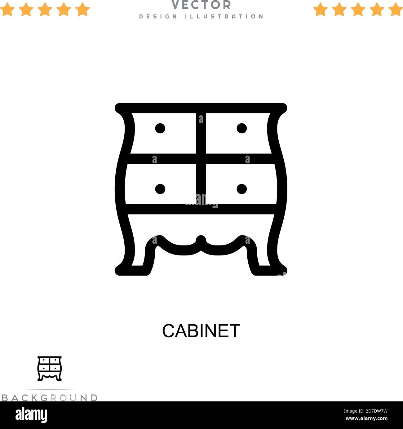 Cabinet icon. Simple element from digital disruption collection. Line Cabinet icon for templates, infographics and more Stock Vector