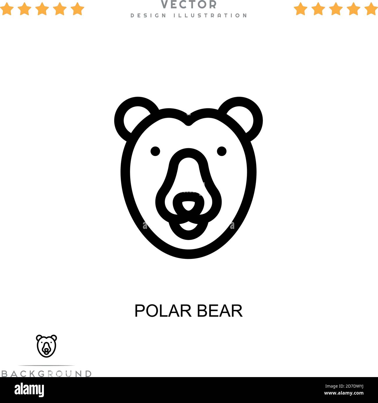 Polar bear icon. Simple element from digital disruption collection. Line Polar bear icon for templates, infographics and more Stock Vector