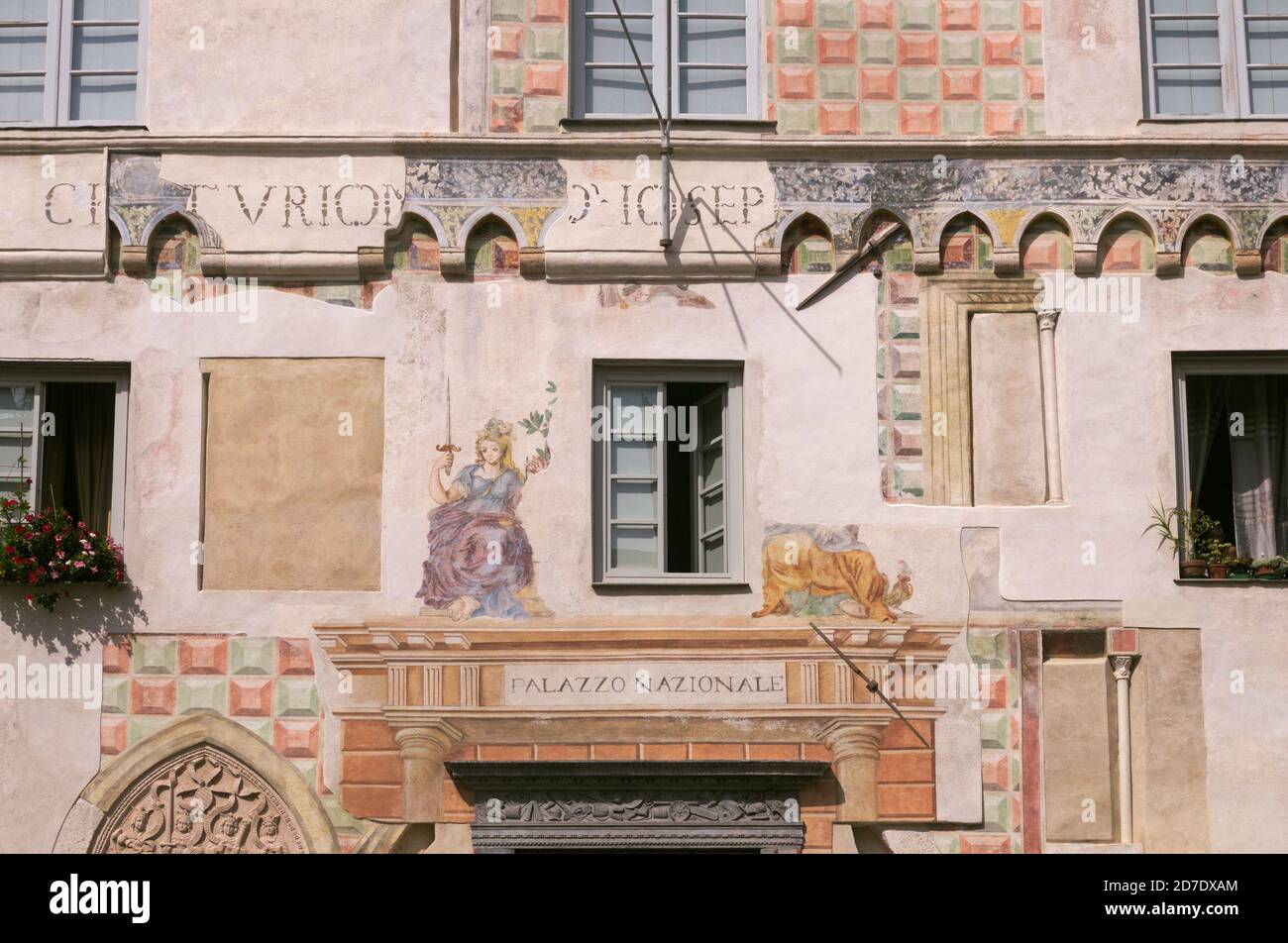 Palazzo del Tribunale palace (court building) , Finalborgo, Liguria, Italy Stock Photo