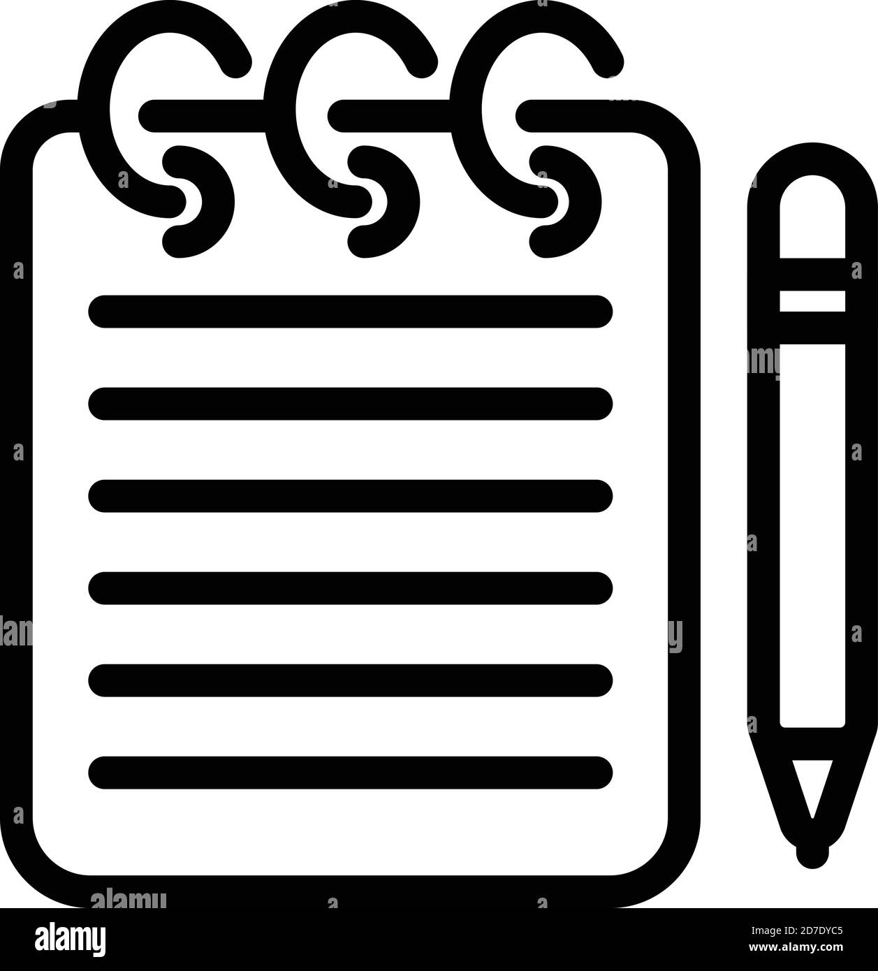 Sketch notebook icon. Outline sketch notebook vector icon for web ...