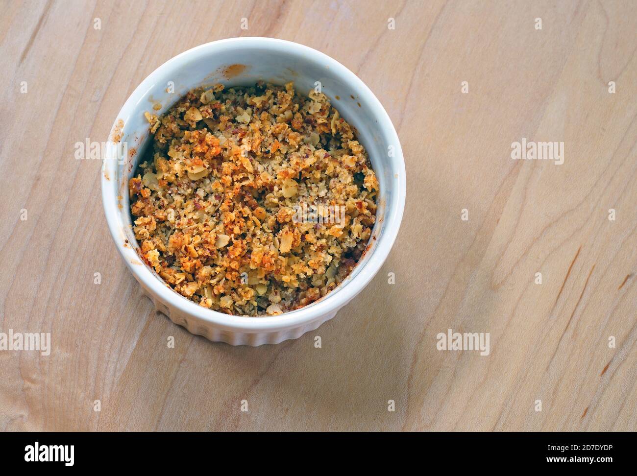 Apple crumble individual dessert hires stock photography and images