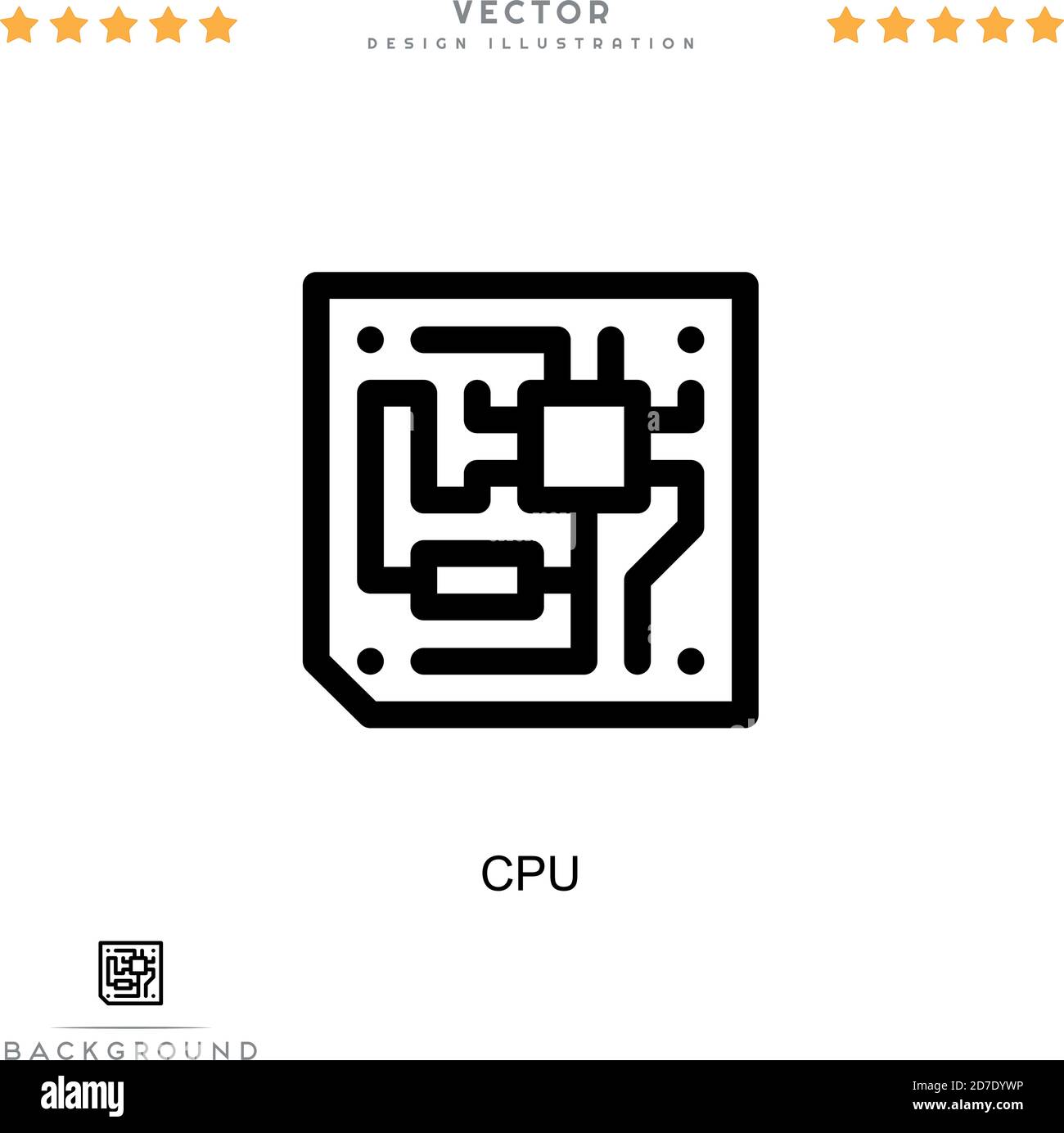 Cpu icon. Simple element from digital disruption collection. Line Cpu ...