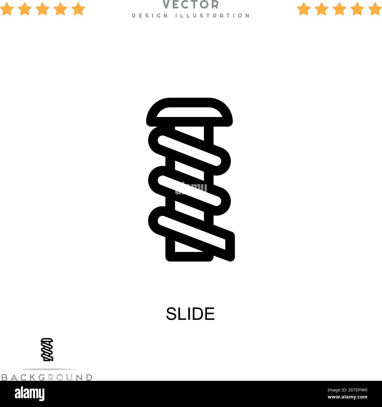 Slide icon. Simple element from digital disruption collection. Line ...