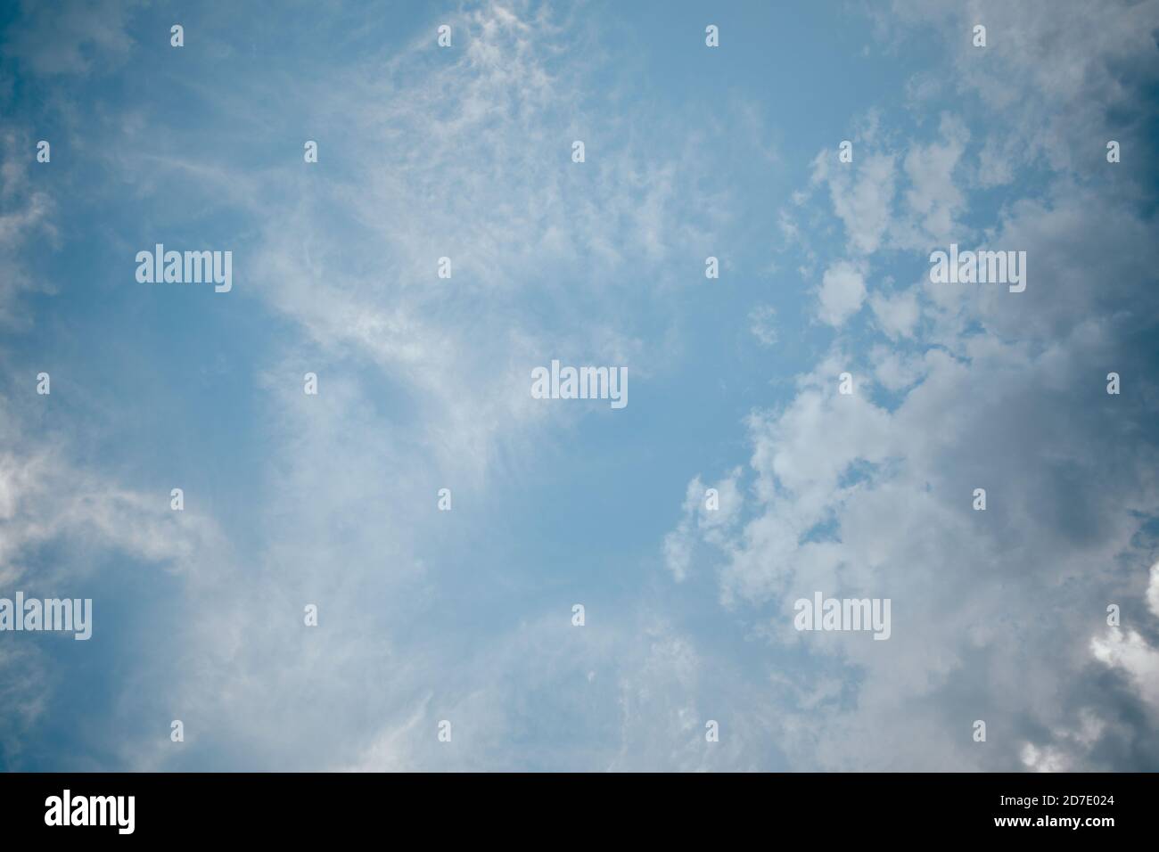 Blue sky with white clouds. Copy space Stock Photo - Alamy