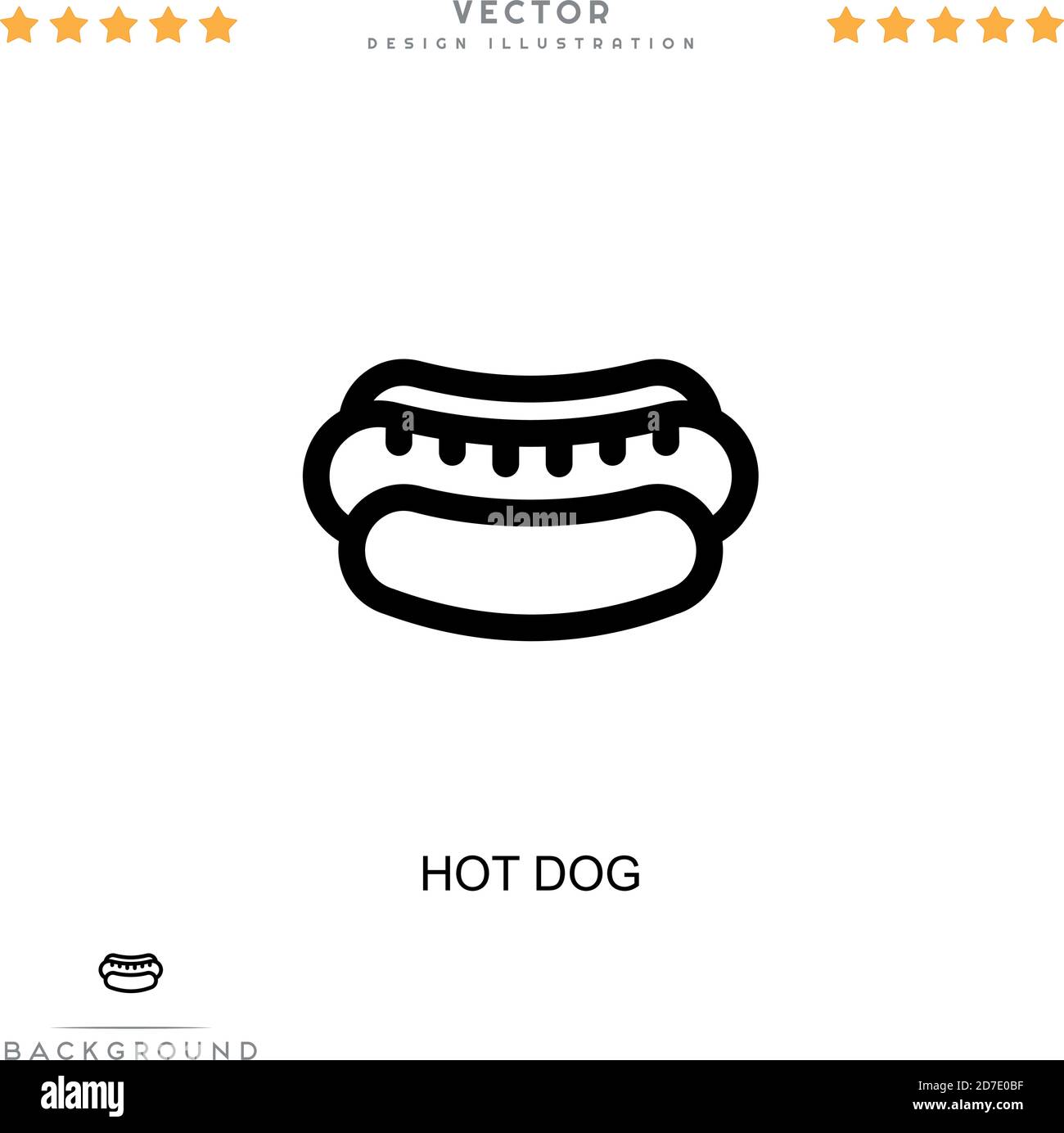 Hot dog icon. Simple element from digital disruption collection. Line ...