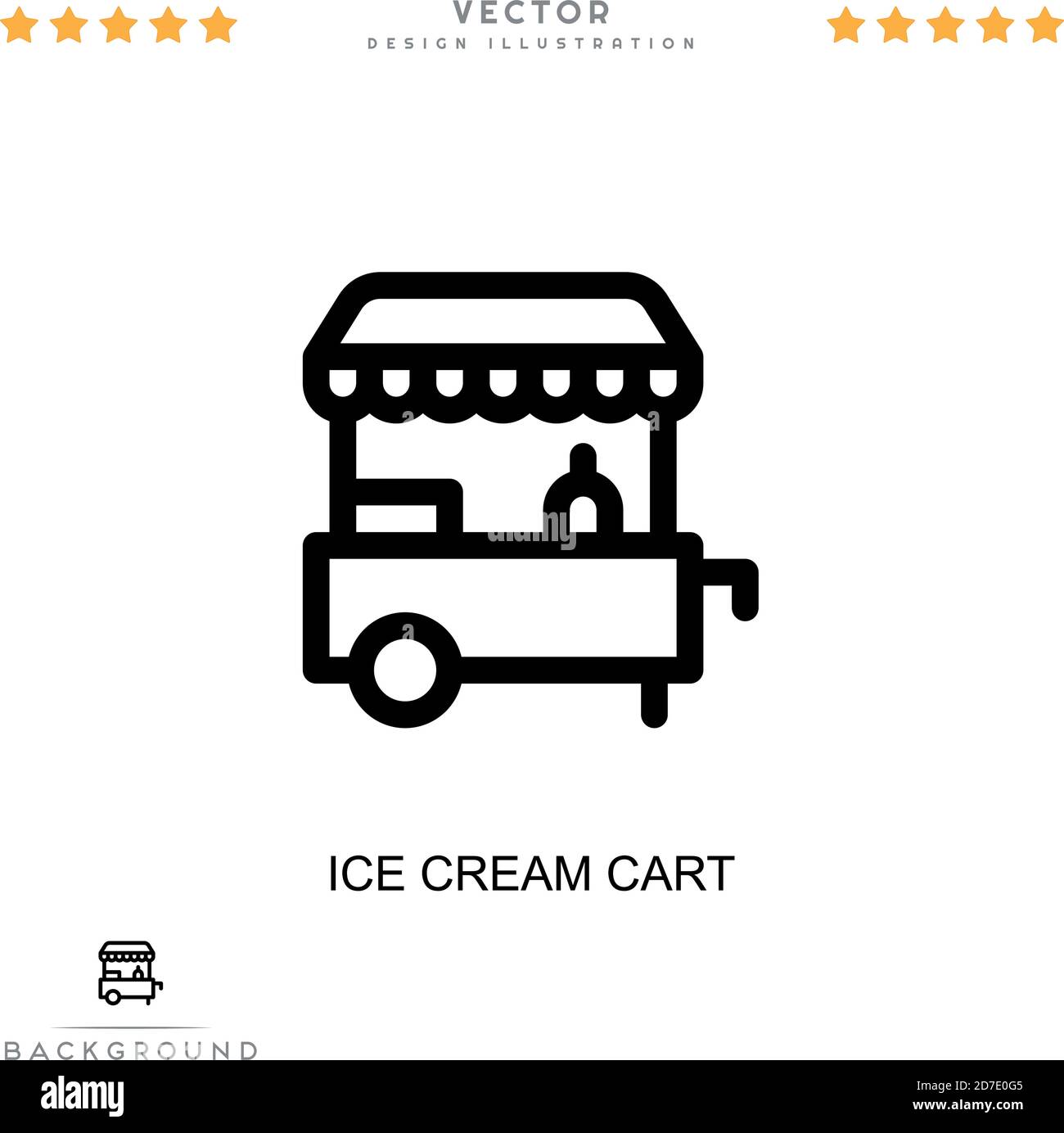 Ice cream cart icon. Simple element from digital disruption collection
