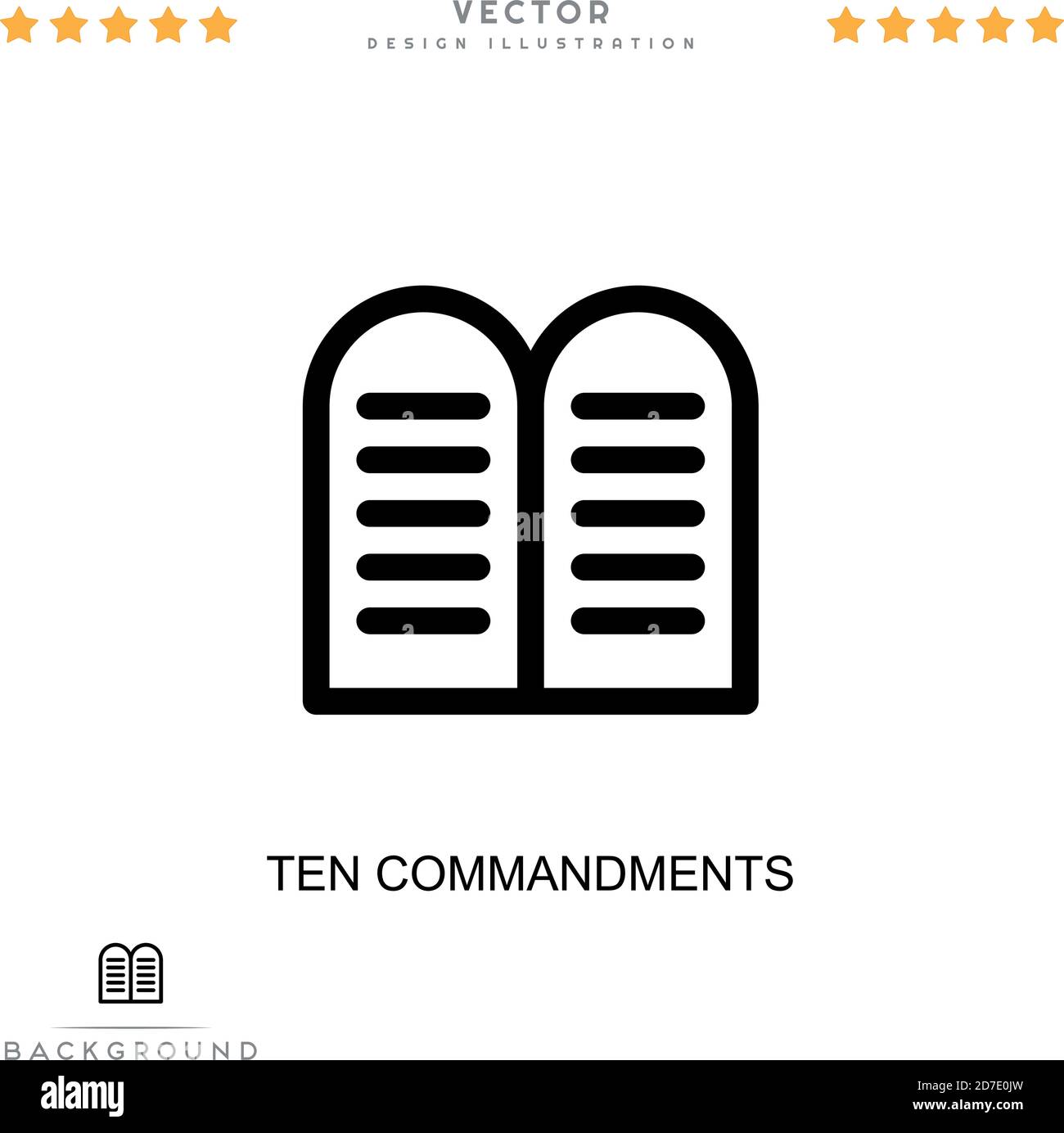 Ten Commandments Icon Simple Element From Digital Disruption Collection Line Ten Commandments 