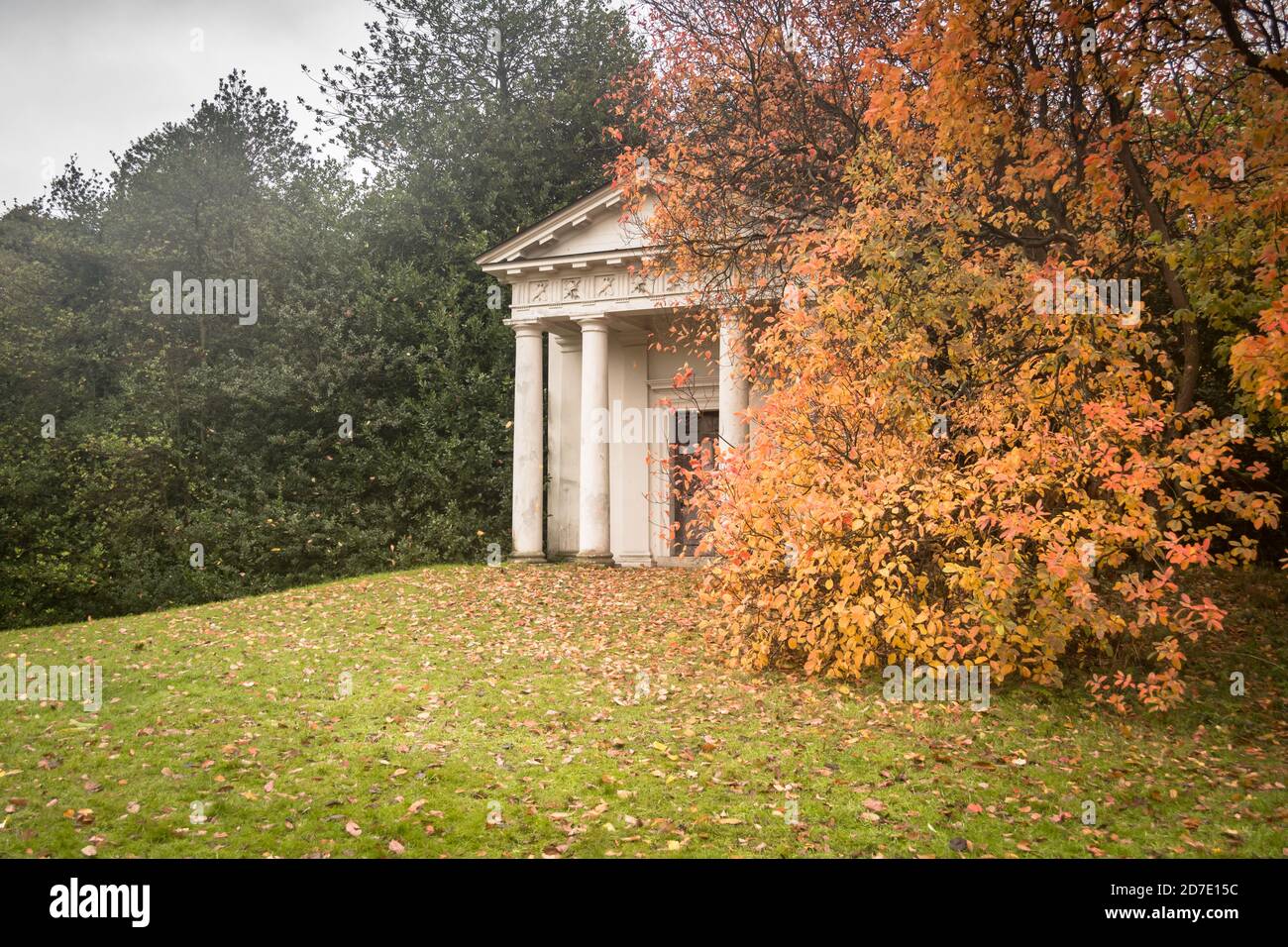 Sir William Chambers' The Temple of Bellona in Kew Gardens, London, UK Stock Photo