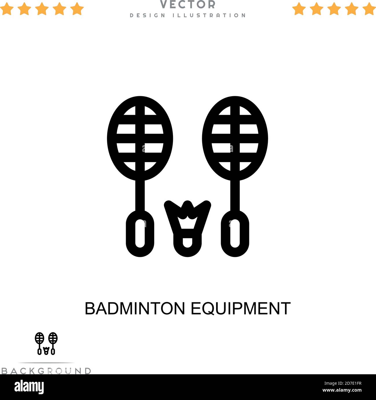 Badminton equipment icon. Simple element from digital disruption collection. Line Badminton equipment icon for templates, infographics and more Stock Vector