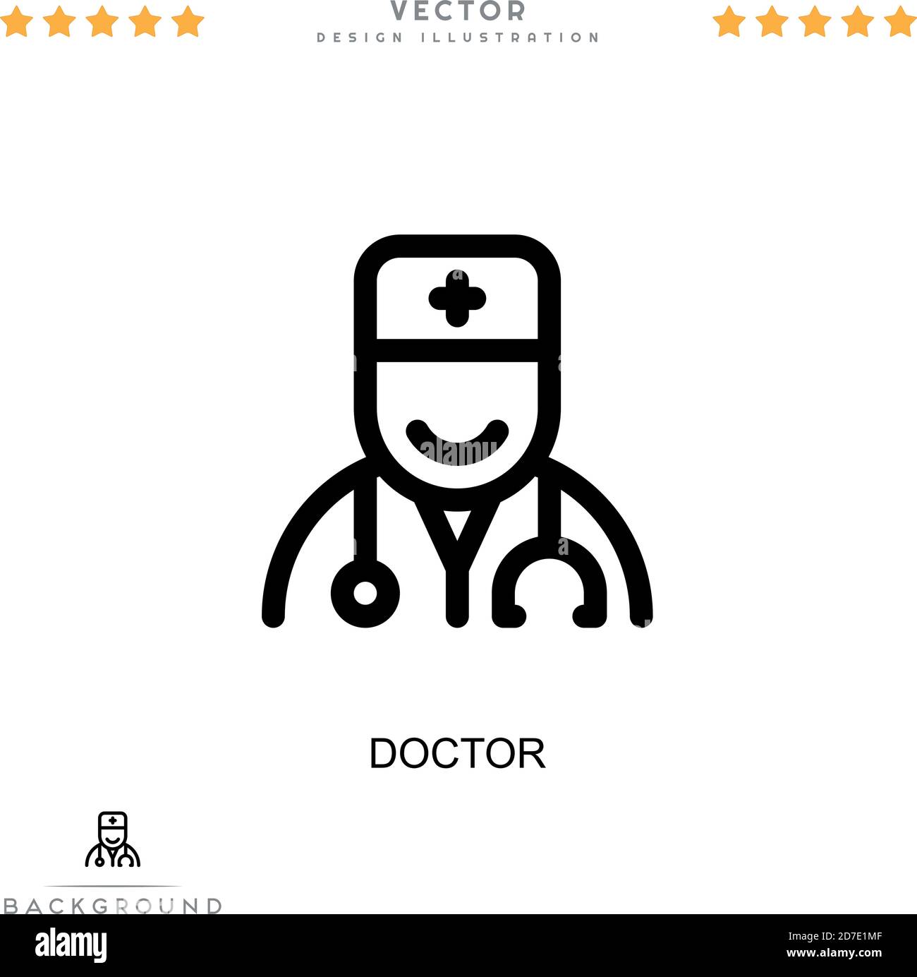 Doctor icon. Simple element from digital disruption collection. Line ...