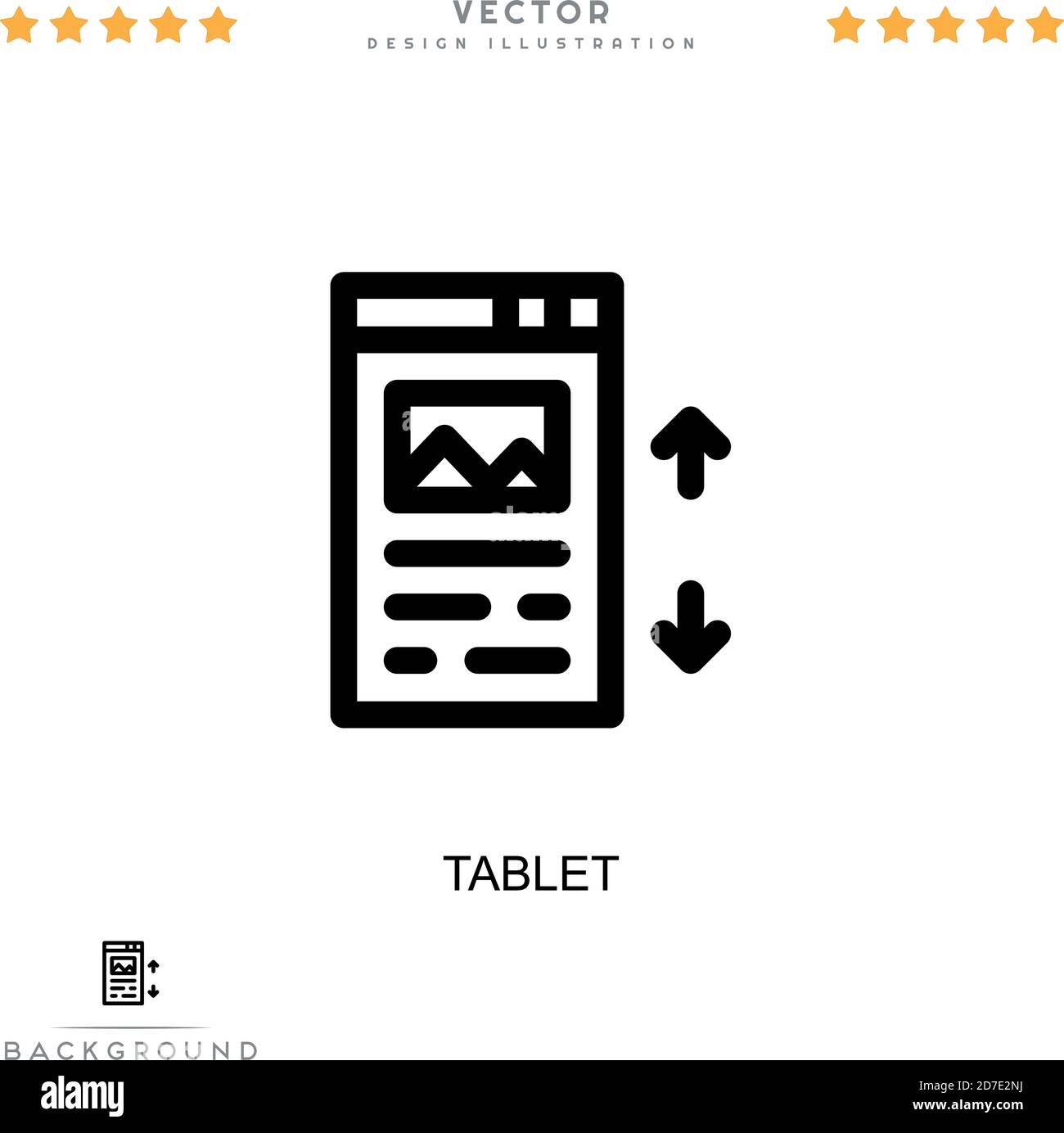 Tablet icon. Simple element from digital disruption collection. Line ...