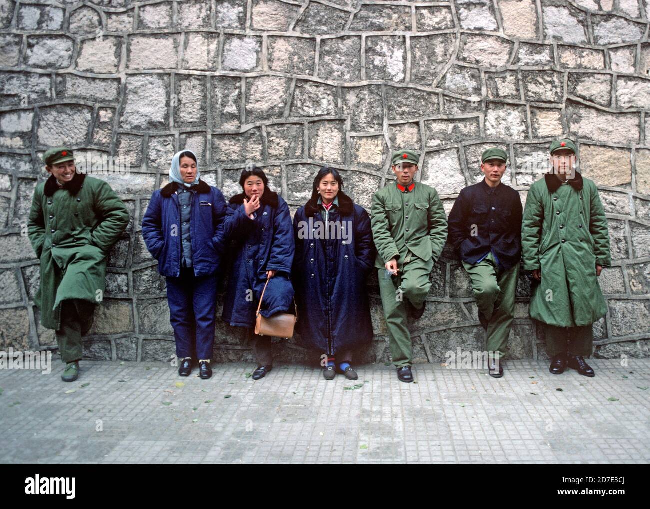 Visitors to the Ming Tombs, Beijing, China, 1980s Stock Photo