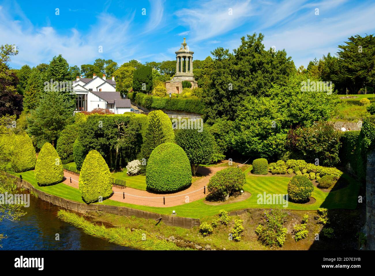 The Brig O' Doon House Hotel and the Burns Monument. Stock Photo