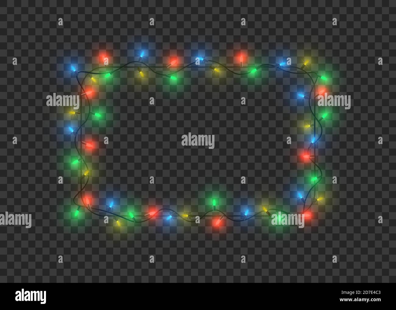 holiday lights border vector