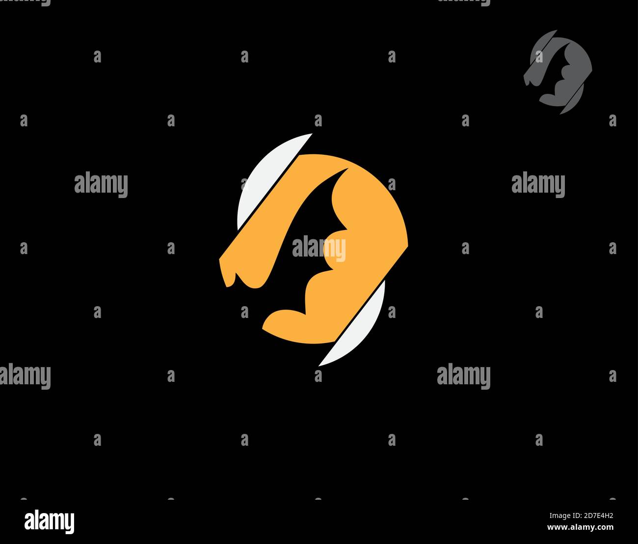 Bat logo on black background in vector illustration Stock Vector