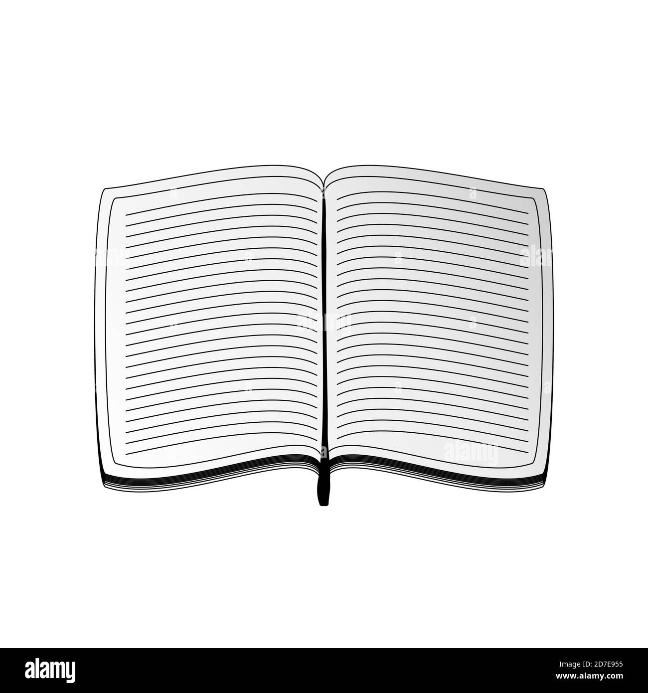 Vector image of an open book with a bookmark Stock Vector Image & Art ...