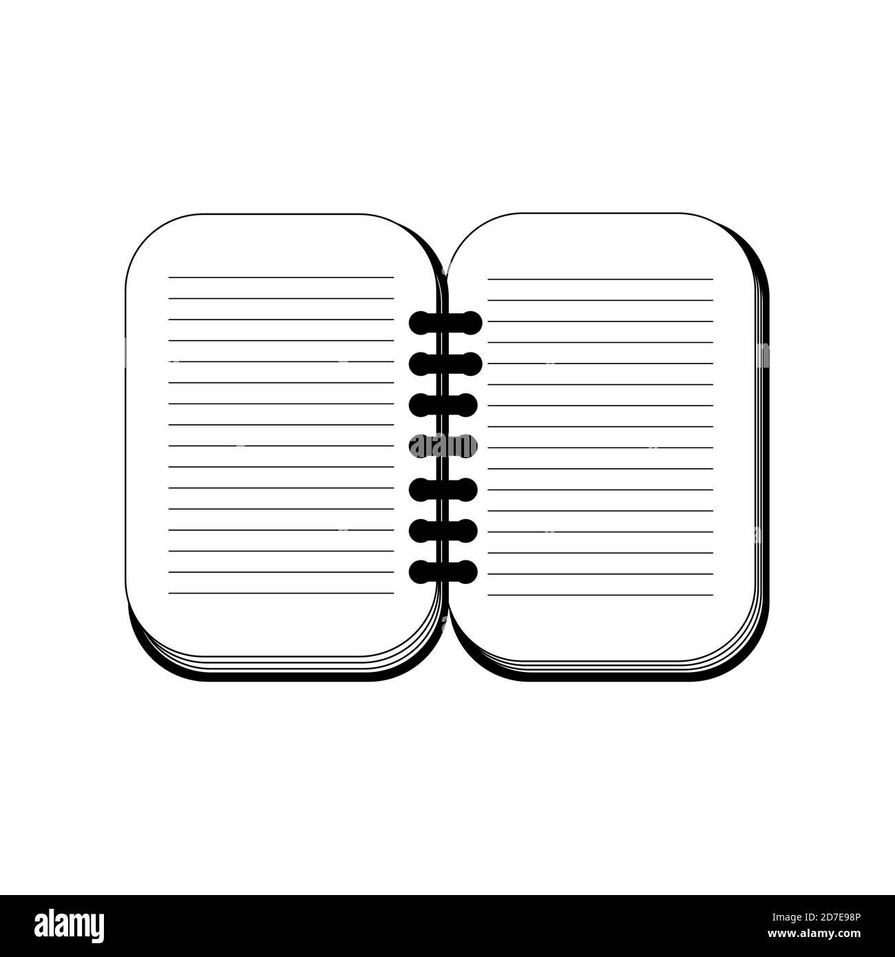 Vector image of a notepad for notes on a white background Stock Vector