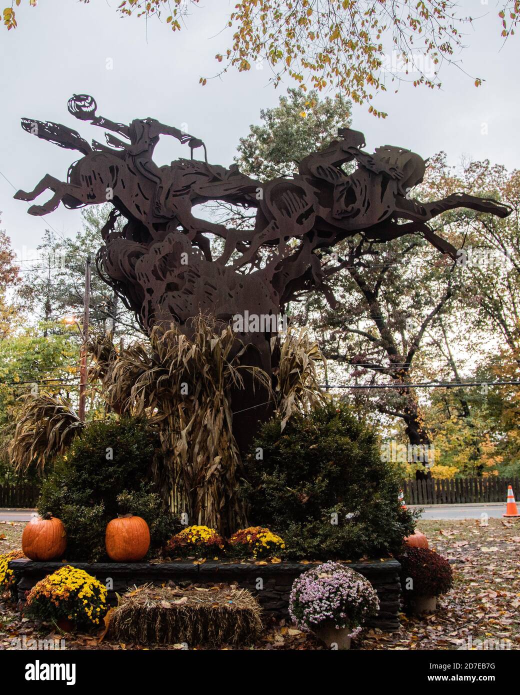 Sleepy Hollow NY in October 2019- Home of the Tale of the Headless Horseman - previously a part of Tarrytown, NY Stock Photo