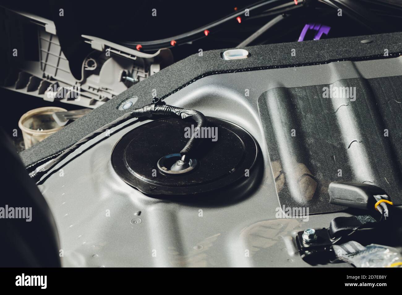 Car fuel pump module replacement part closeup Stock Photo Alamy