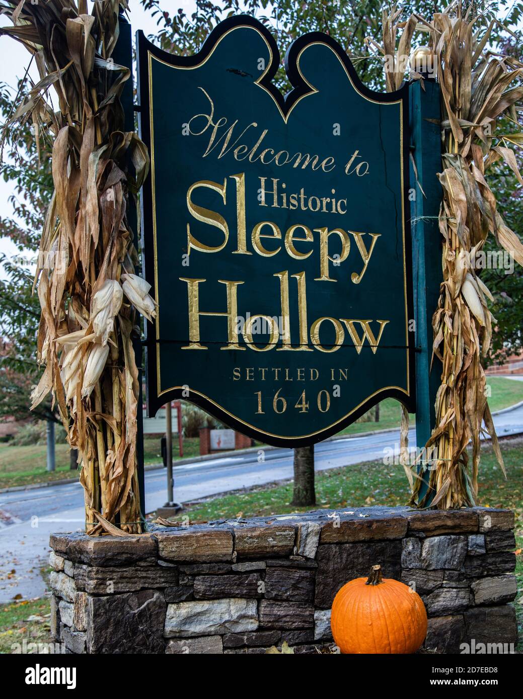 Sleepy Hollow NY in October 2019- Home of the Tale of the Headless Horseman - previously a part of Tarrytown, NY Stock Photo