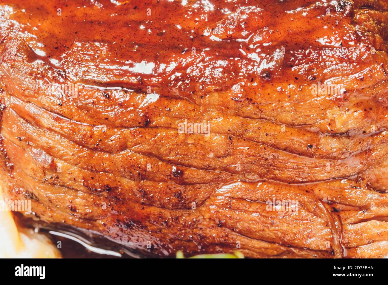 Roast beef closeup. Thin sliced roast beef Stock Photo Alamy