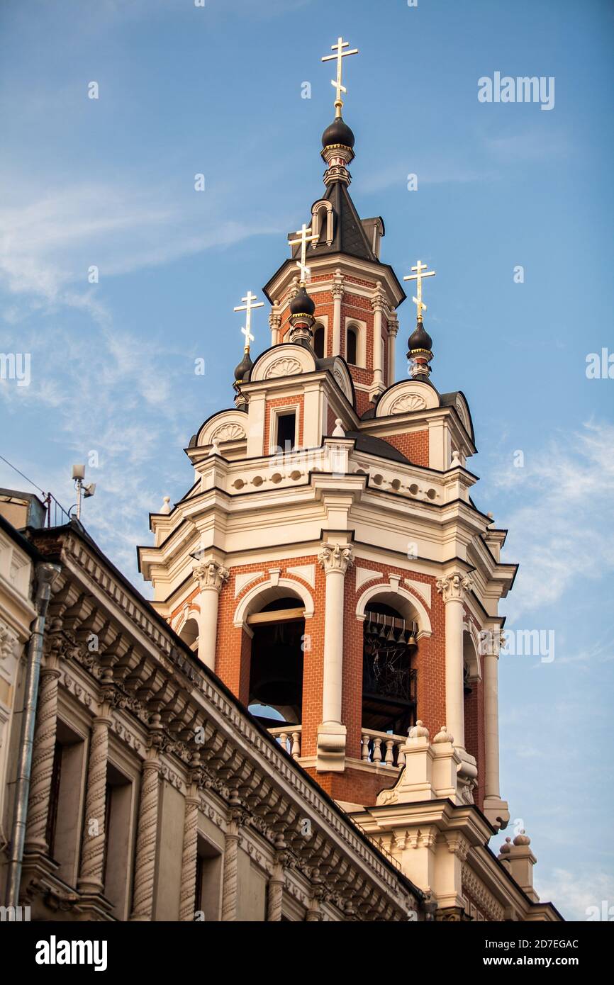 The roof of one of the Moscow churches Stock Photo