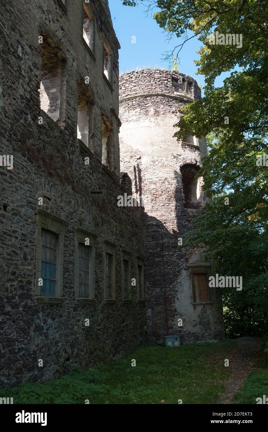 Castle Świny, Gmina Bolków, within Jawor County, Lower Silesian Voivodeship, in south-western Poland Stock Photo