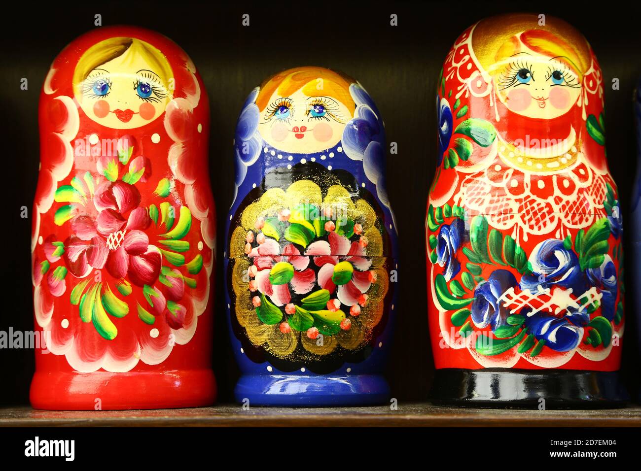 Russian Nesting Dolls in Prague Stock Photo