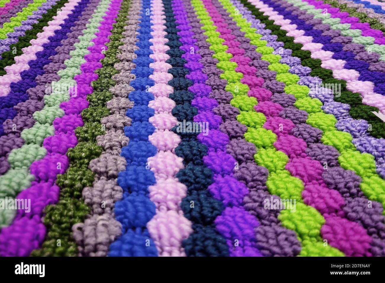 Background from multi colored strips associated with threads Stock Photo
