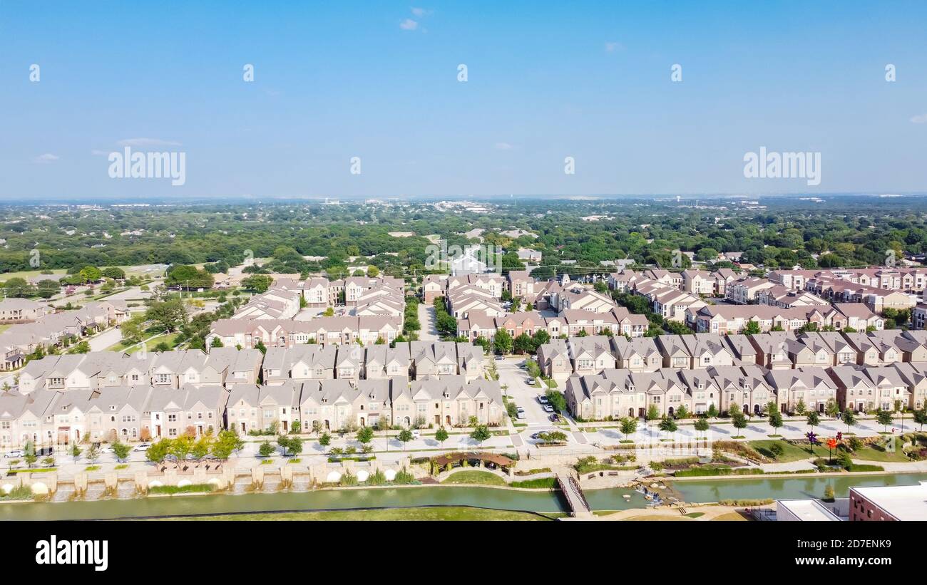 New development riverside townhomes and apartment complex in downtown