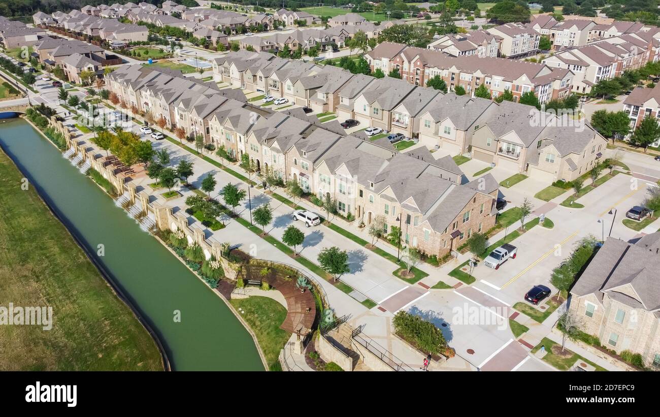 New development riverside townhomes and apartment complex in downtown