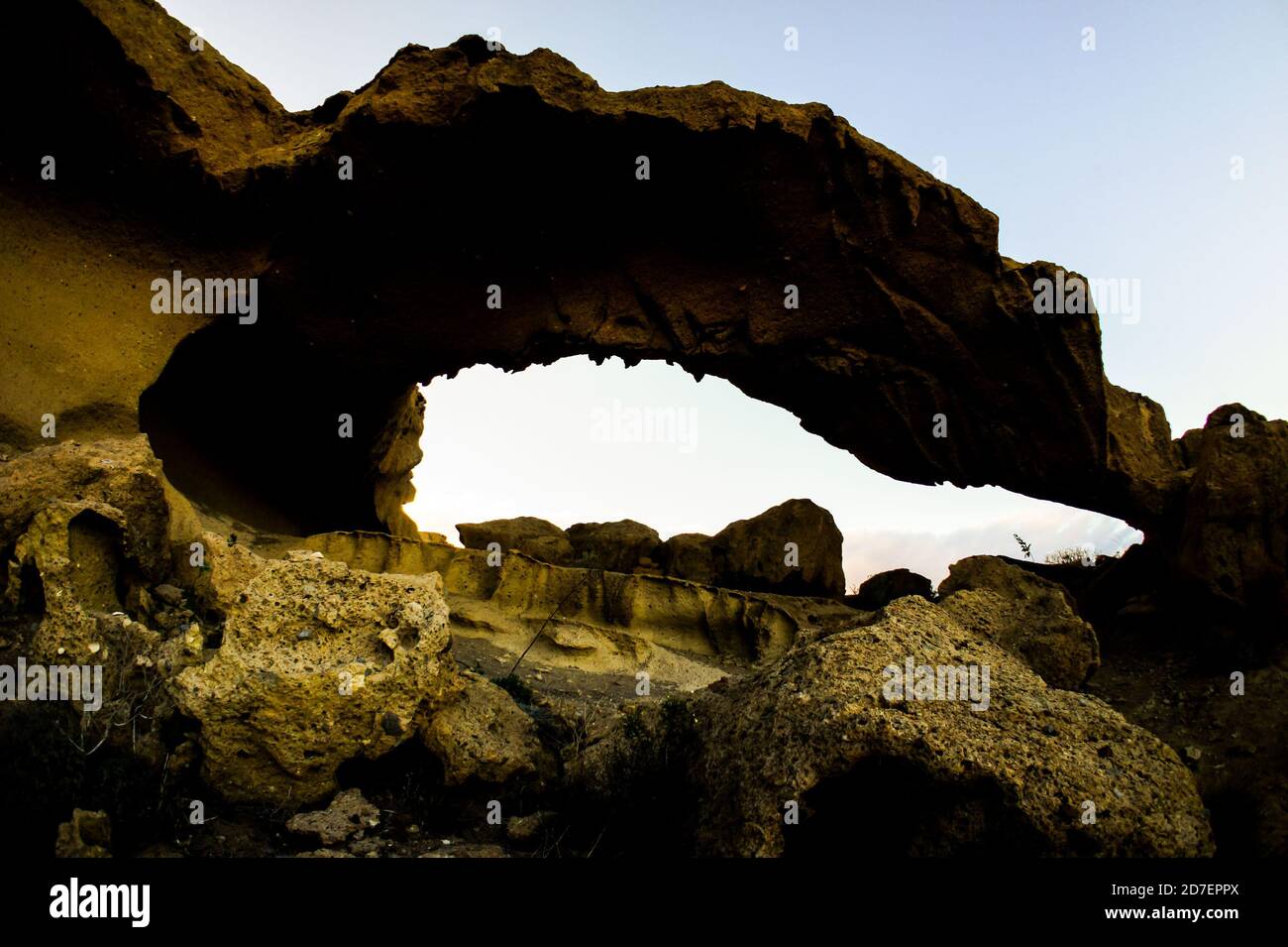 Natural Arch in the Desert Stock Photo - Alamy
