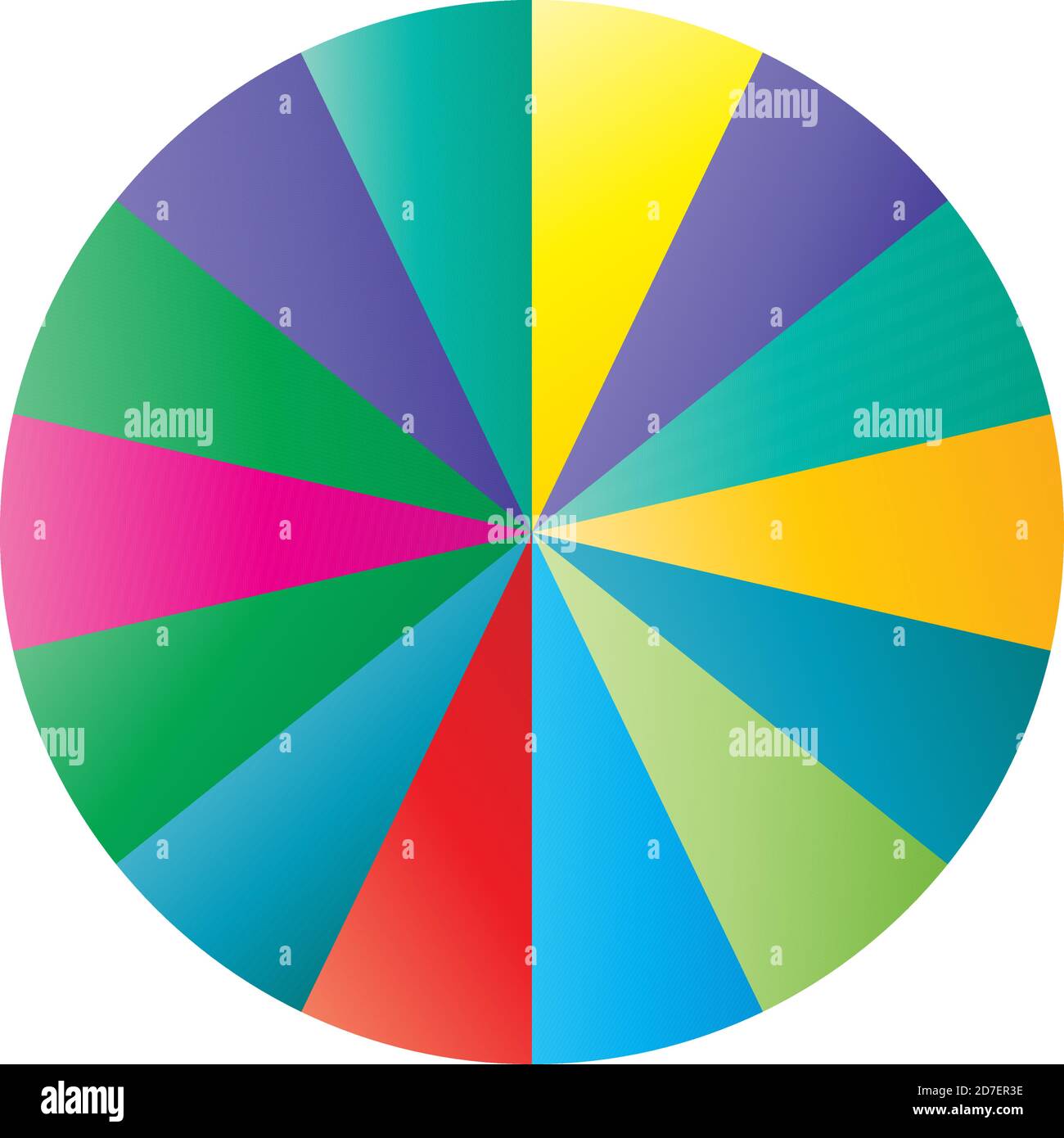 Pie chart, pie graph, diagram segmented circle(s) from 2 to 20 portions