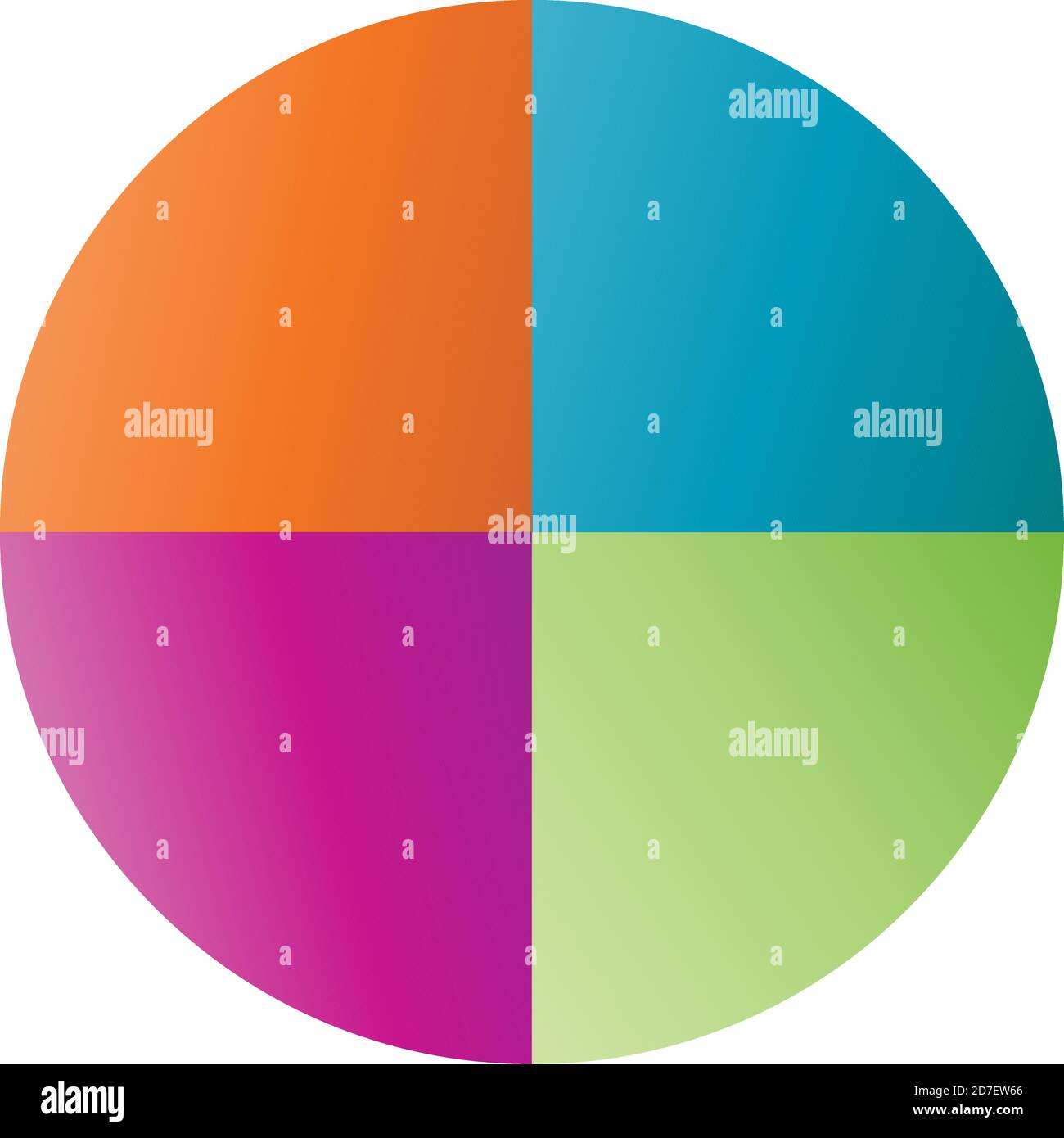 Pie chart, pie graph, diagram segmented circle(s) from 2 to 20 portions