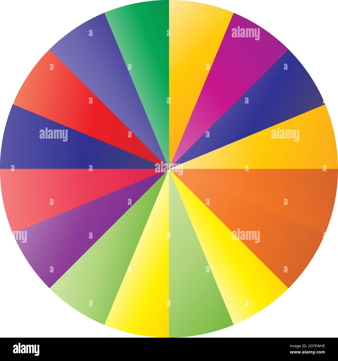 Pie chart, pie graph, diagram segmented circle(s) from 2 to 20 portions