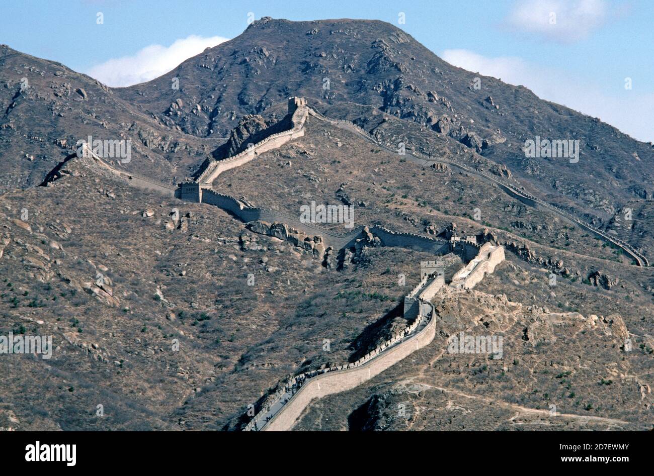 Great Wall of China, 1980 Stock Photo